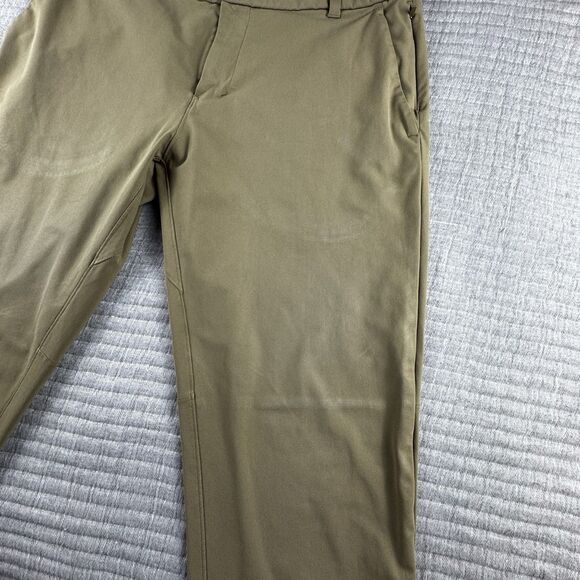 Lululemon Commission Pant Mens 35x31 Beige ABC Golf Stretch Commute Warpstreme - Picture 9 of 10